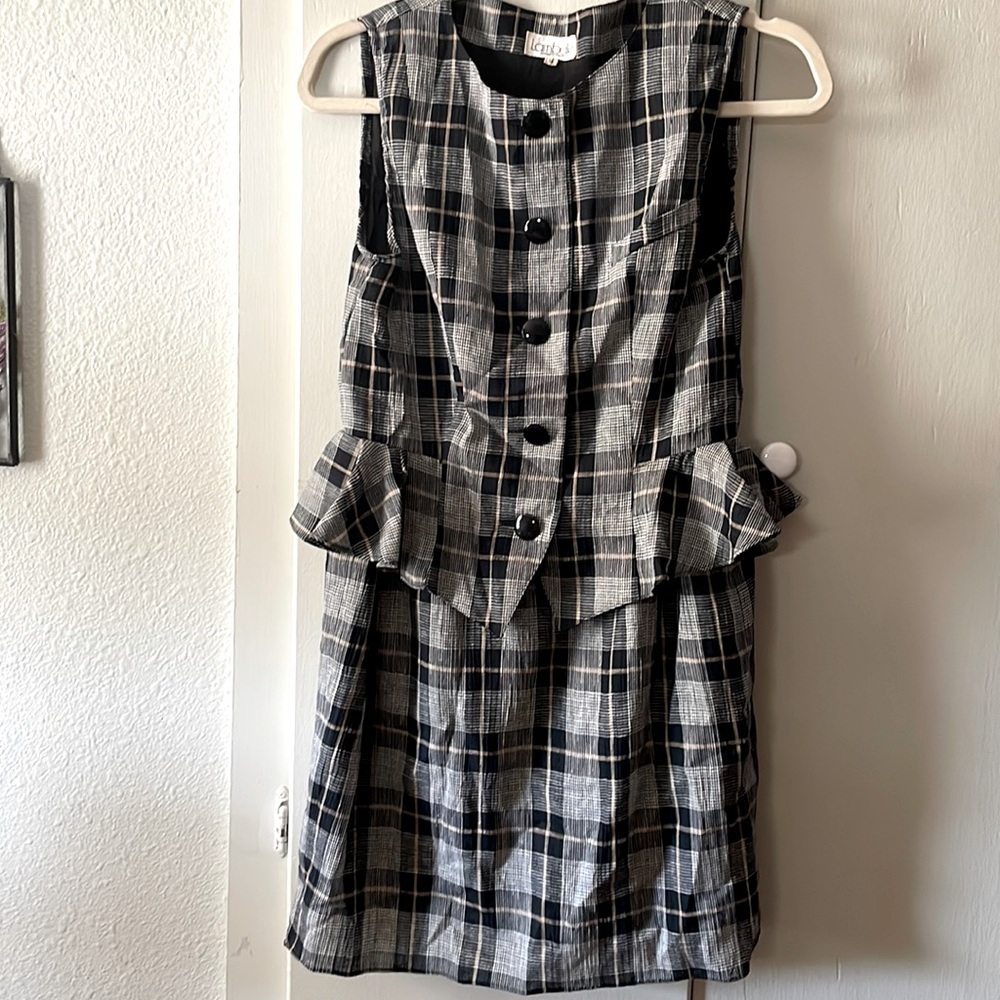 Vintage Lamballe striped pinup mini suit dress